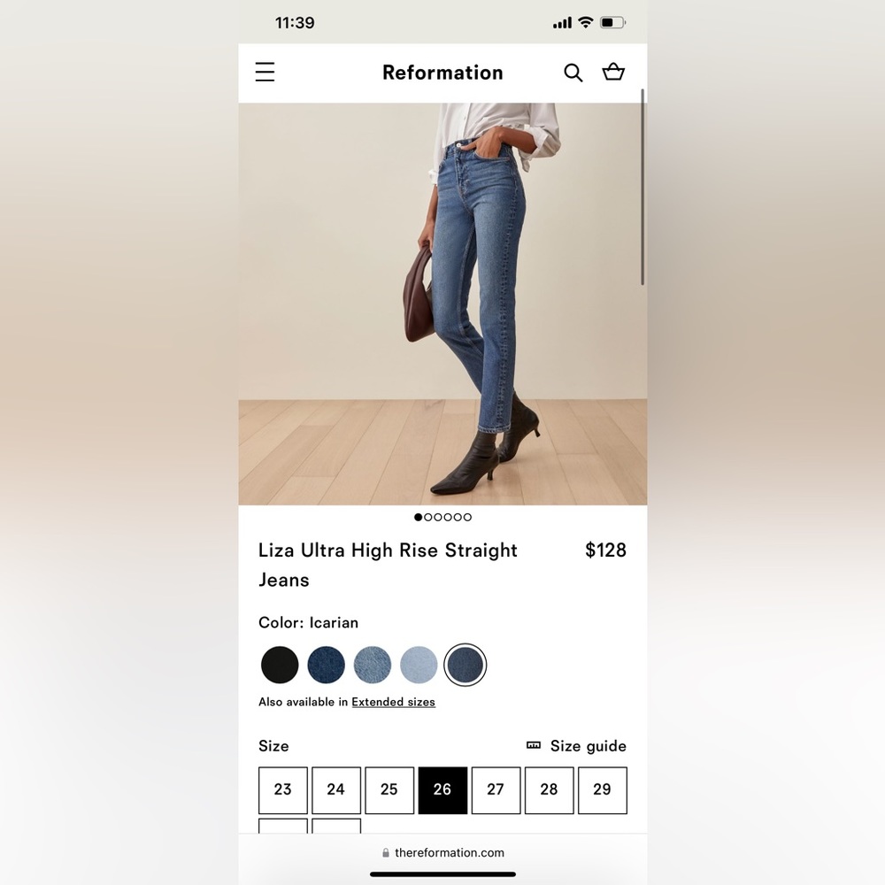 Reformation “Liza” high waist jean
